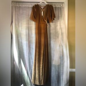 Large velvet floor length dress